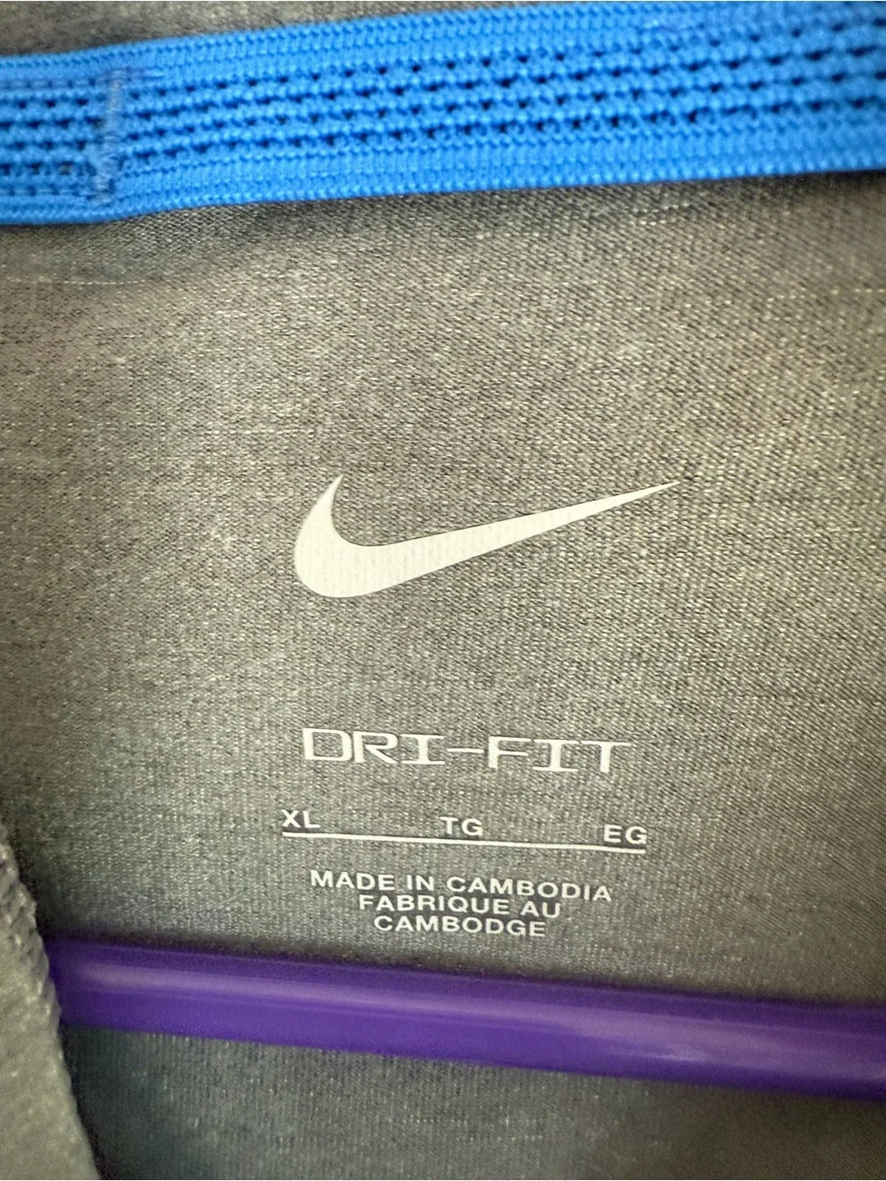 Nike UCLA Bruins Mens XL Dri-FIT Full Zip Hoodie Gray Blue Heathered Sweatshirt